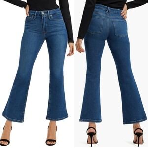 GOOD AMERICAN Good Legs Crop Mini Bootcut Jeans In Blue811 women's size 10/31